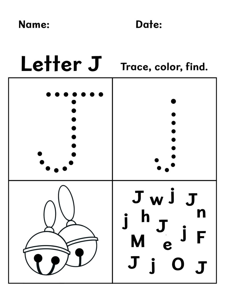 Free letter j worksheets for preschool â the hollydog blog
