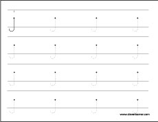 Letter j writing and coloring sheet