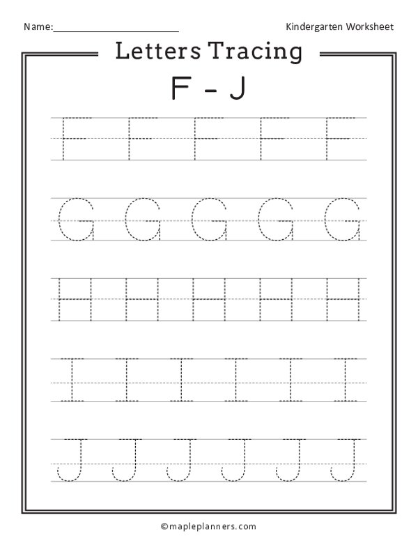 Letter tracing f