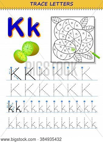 Tracing letter k vector photo free trial bigstock