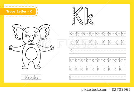 Trace letter k uppercase and lowercase