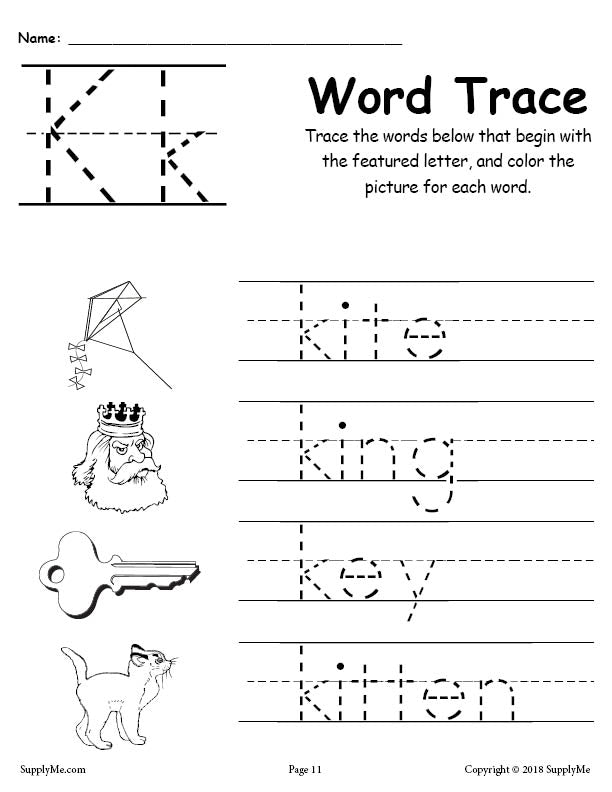 Letter k words