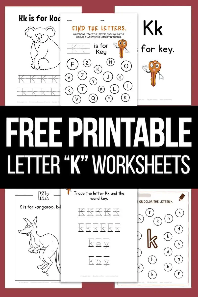 Letter k worksheets and printable alphabet activities