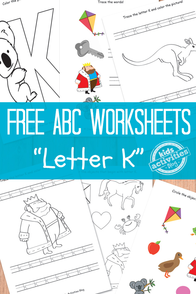 Free letter k worksheets for preschool kindergarten kids activities blog