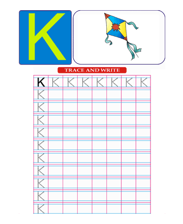 Printable capital letter k coloring worksheets free online coloring pages