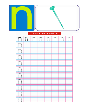 Printable small letter n coloring worksheets free online coloring pages