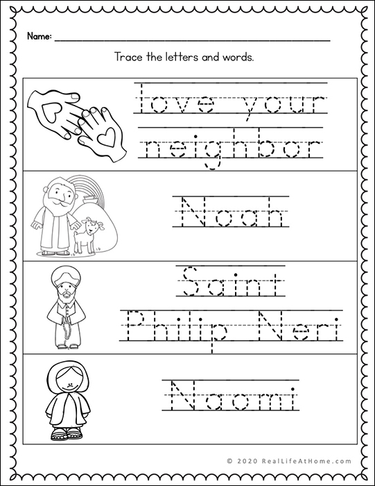 Letter n â catholic letter of the week worksheets and coloring pages