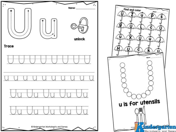 Free printable letter u worksheets for kindergarten