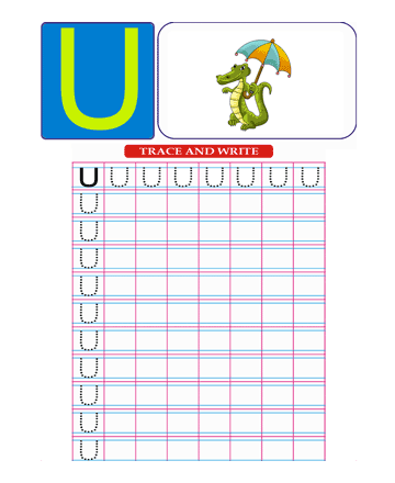 Printable capital letter u coloring worksheets free online coloring pages