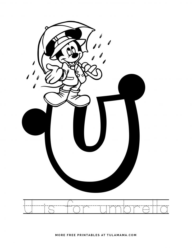 Free printable mickey mouse abc letter tracing for preschoolers