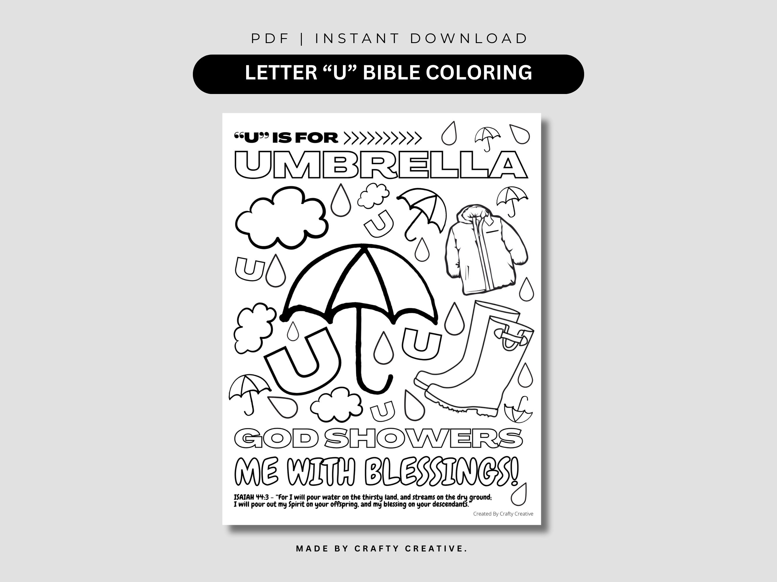 Coloring letter u