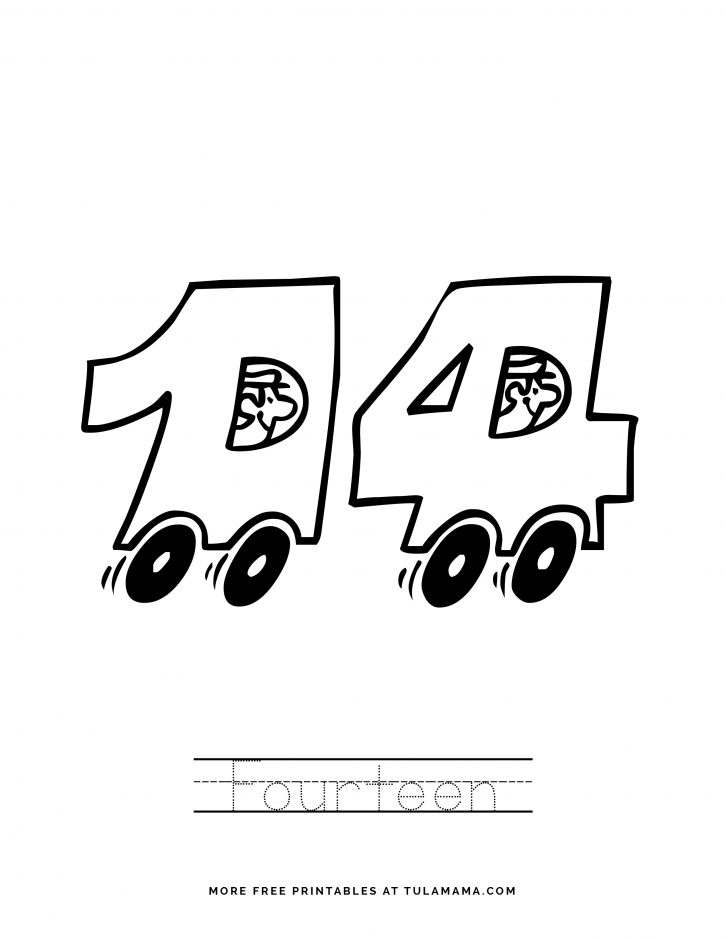 Free cute number coloring pages for fun learning