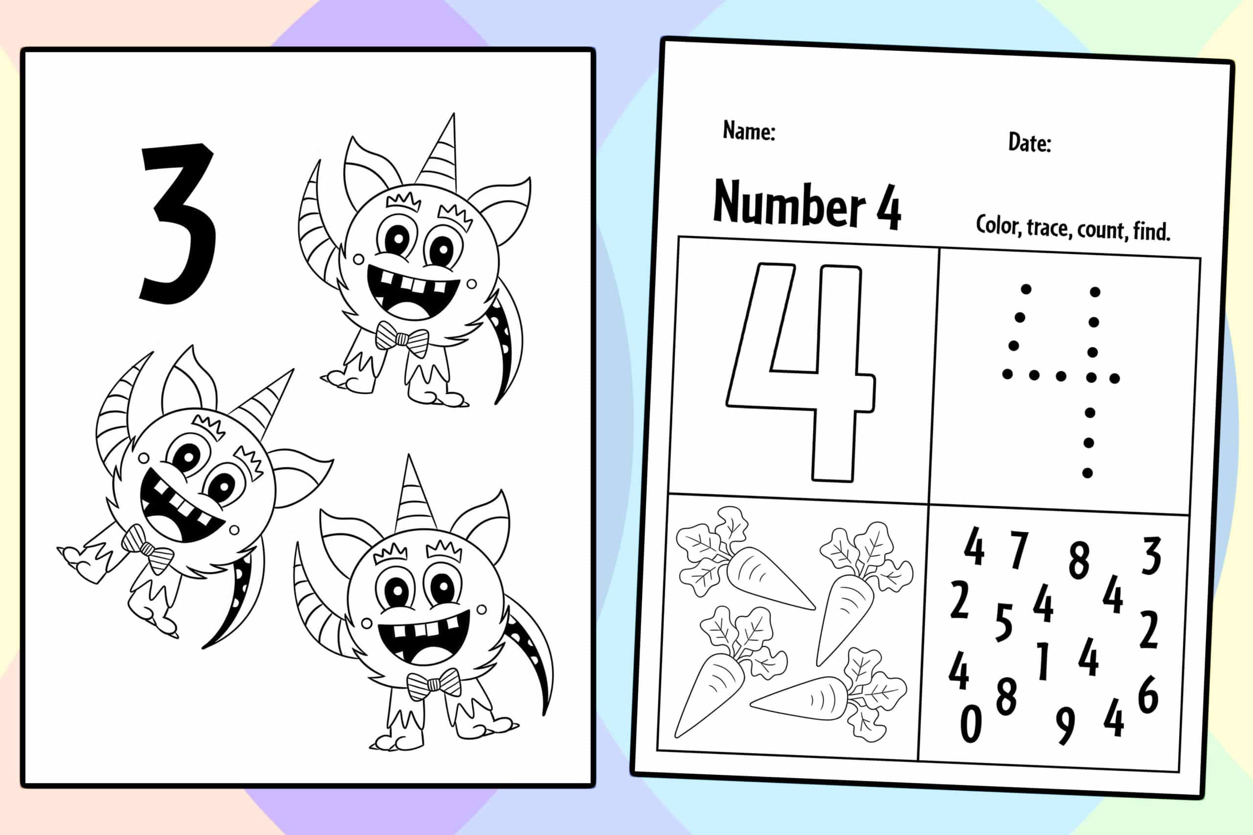 Free math worksheets for preschool â the hollydog blog