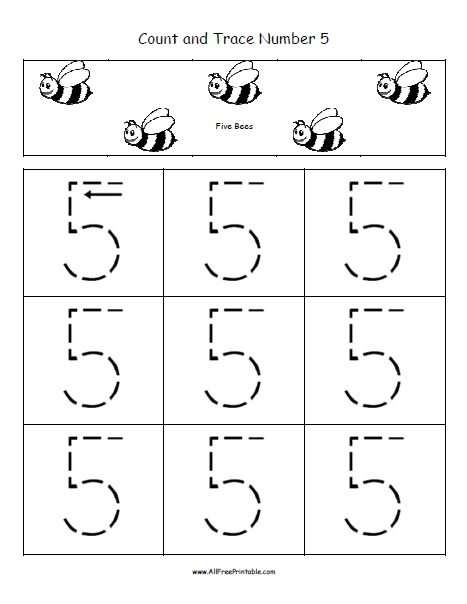 Count and trace number worksheet â free printable