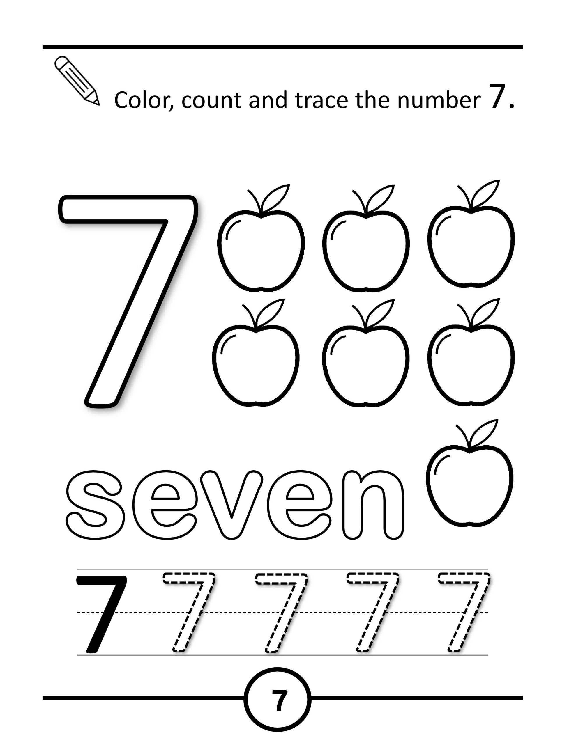 Color and trace the number made by teachers