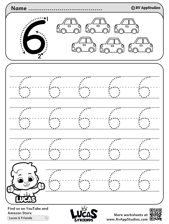 Number tracing worksheets count and trace number