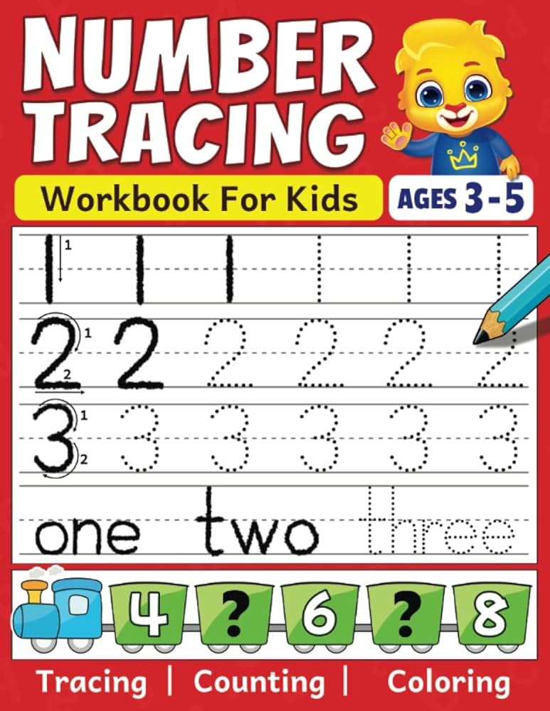 Number tracing workbook color count trace numbers for toddlers preschool and kindergarten kids ages