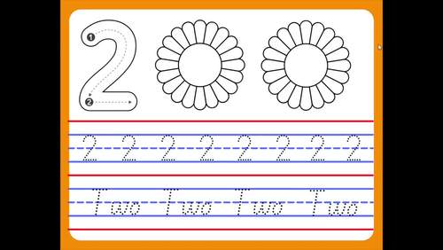 Flower numbers coloring pages