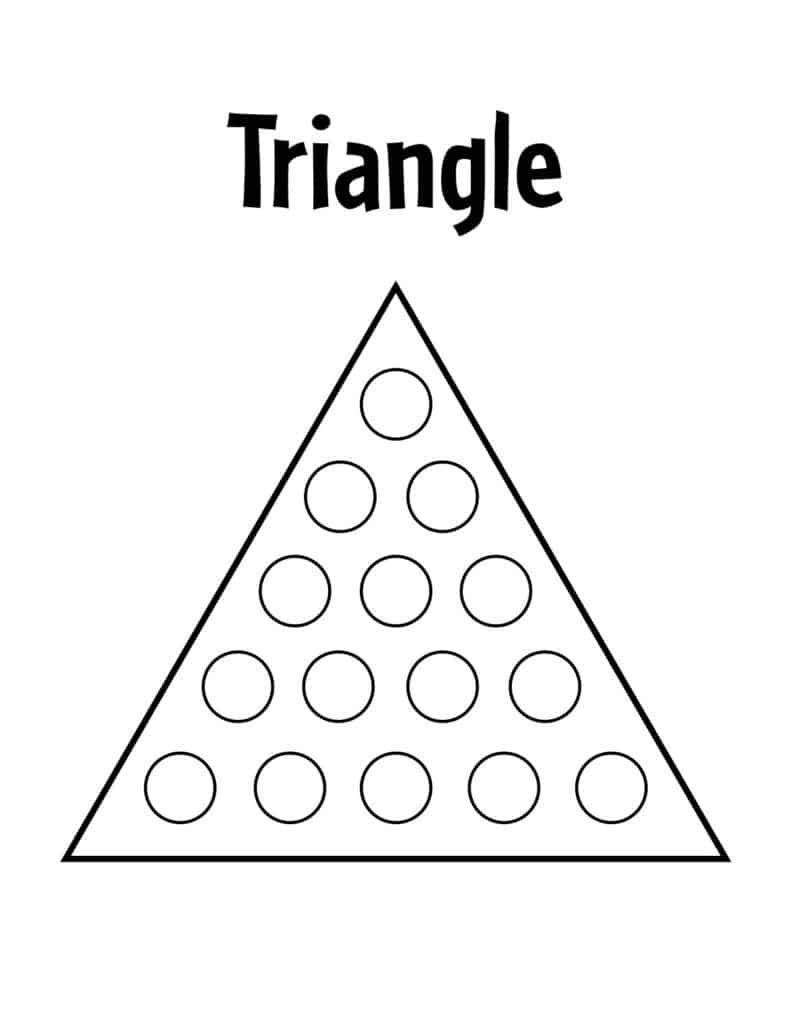 Free triangle worksheets for preschool â the hollydog blog