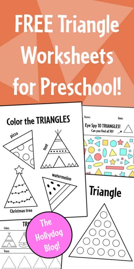 Free triangle worksheets for preschool â the hollydog blog