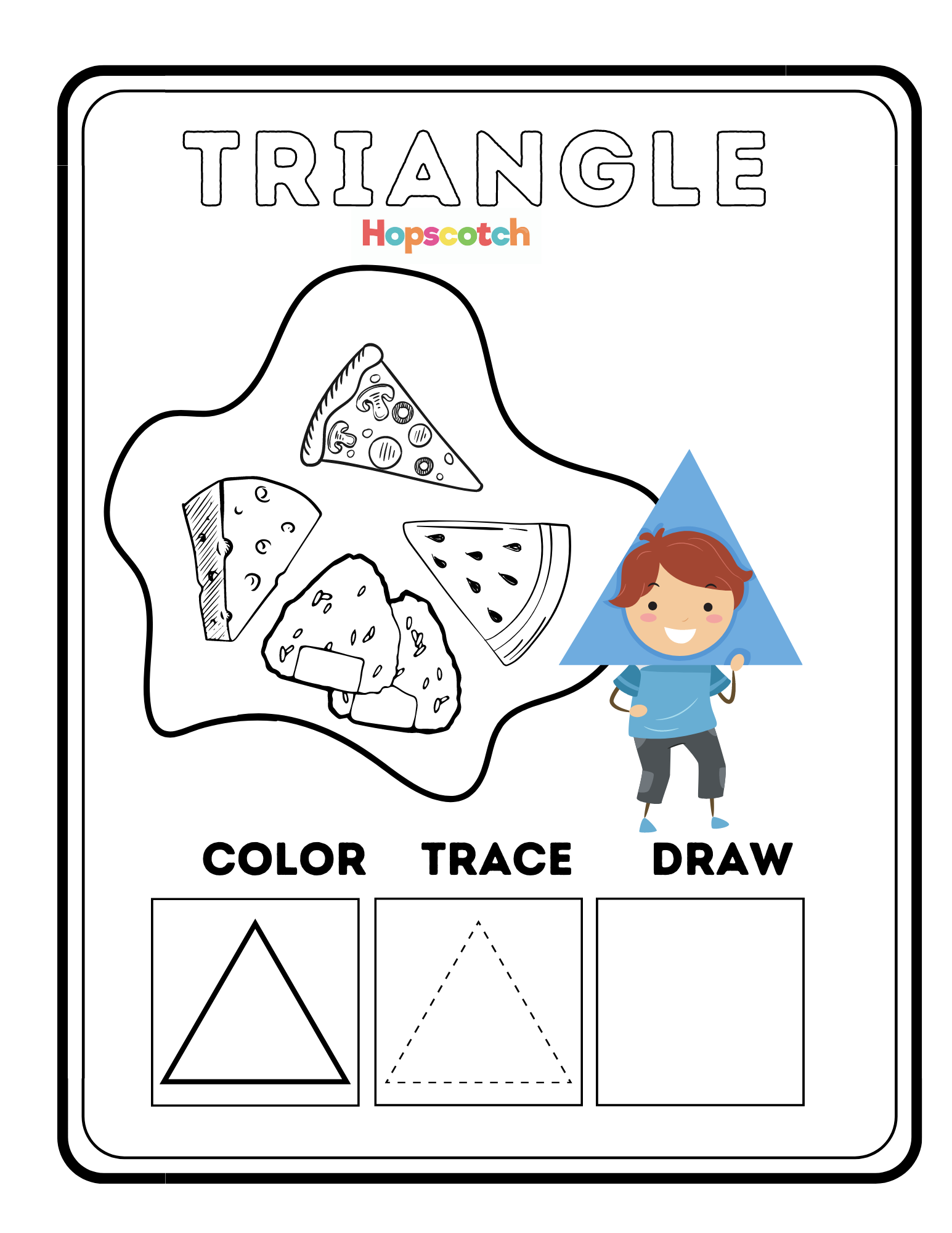 D shapes trace color â hopscotch