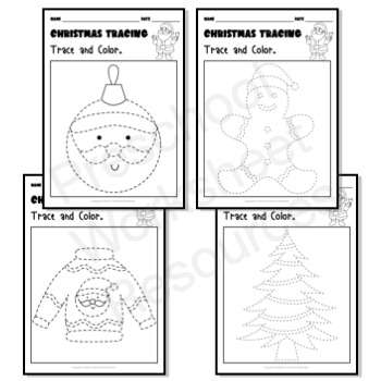 Tracing lines christmas activity christmas coloring pages tpt