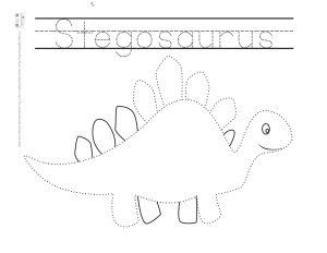 Dinosaur tracing coloring pages