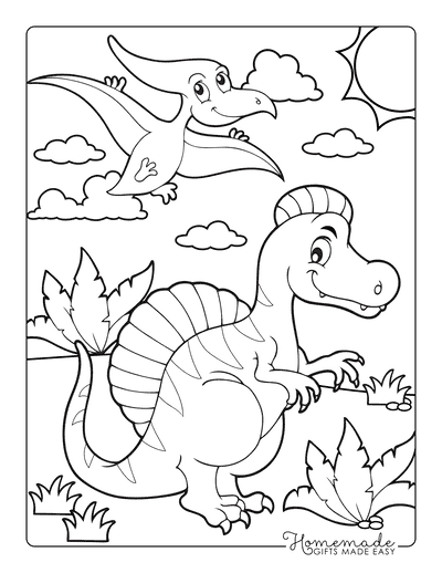 Best dinosaur coloring pages for kids adults