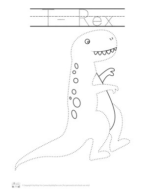 Dinosaur tracing coloring pages