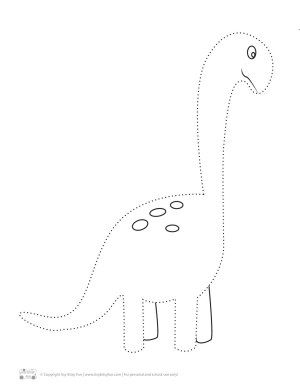 Dinosaur tracing coloring pages