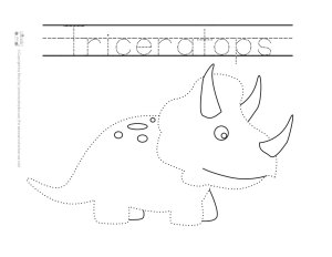 Dinosaur tracing coloring pages