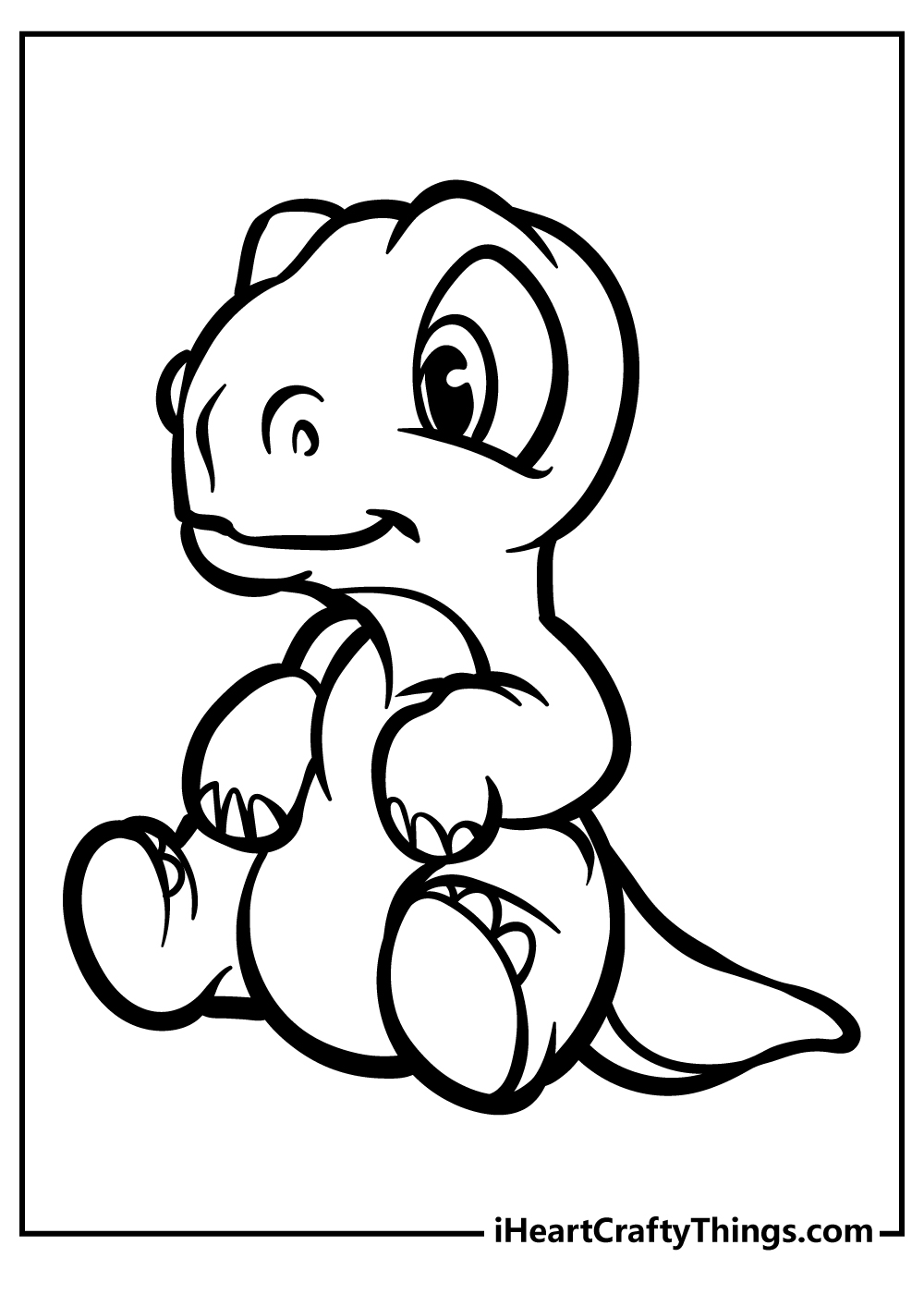 Baby dinosaur coloring pages free printables