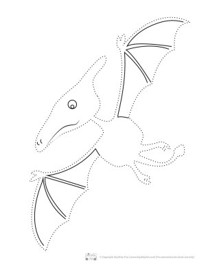 Dinosaur tracing coloring pages