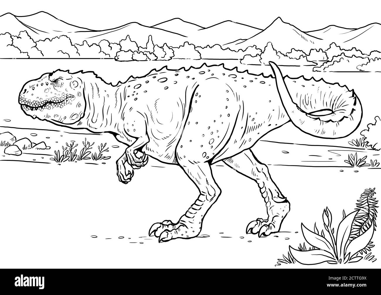 Dino coloring page hi