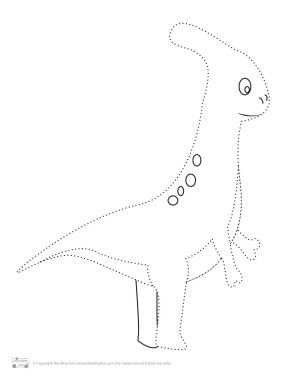 Dinosaur tracing coloring pages