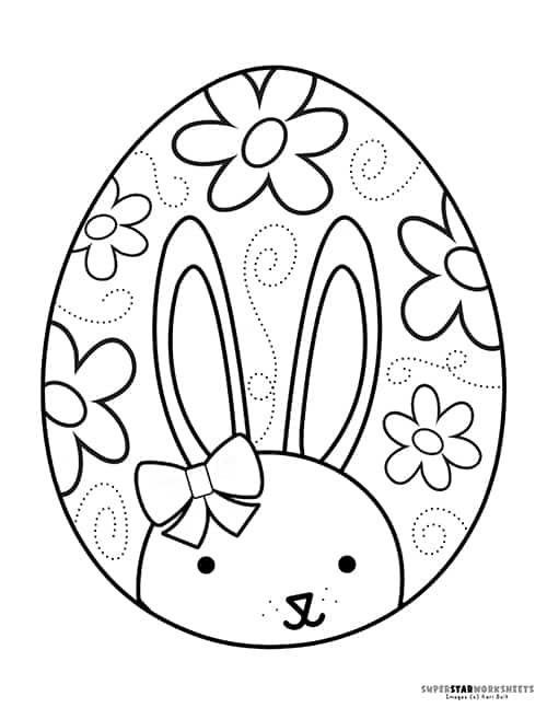 Easter egg coloring pages