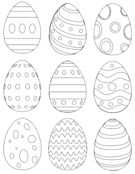 Free printable easter egg templates easter egg coloring pages