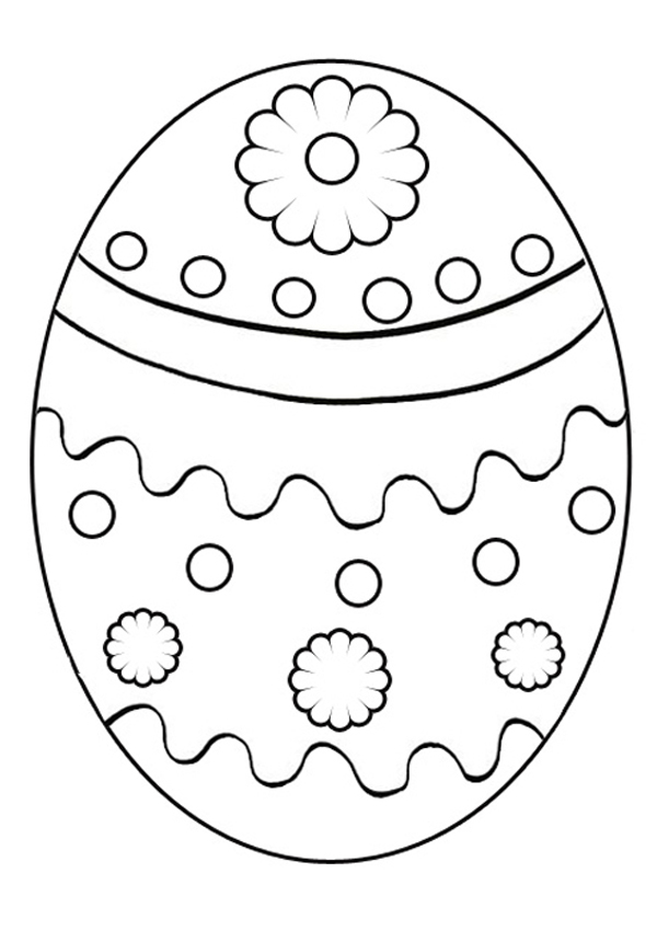 Free printable easter egg coloring pages for kids