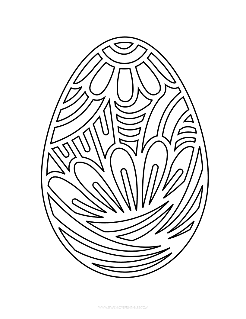 Free printable easter egg coloring pages simply love printables