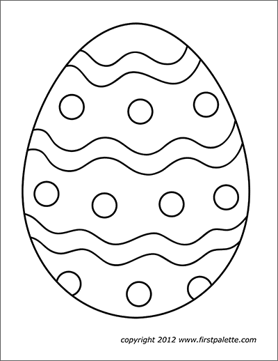 Easter eggs free printable templates coloring pages