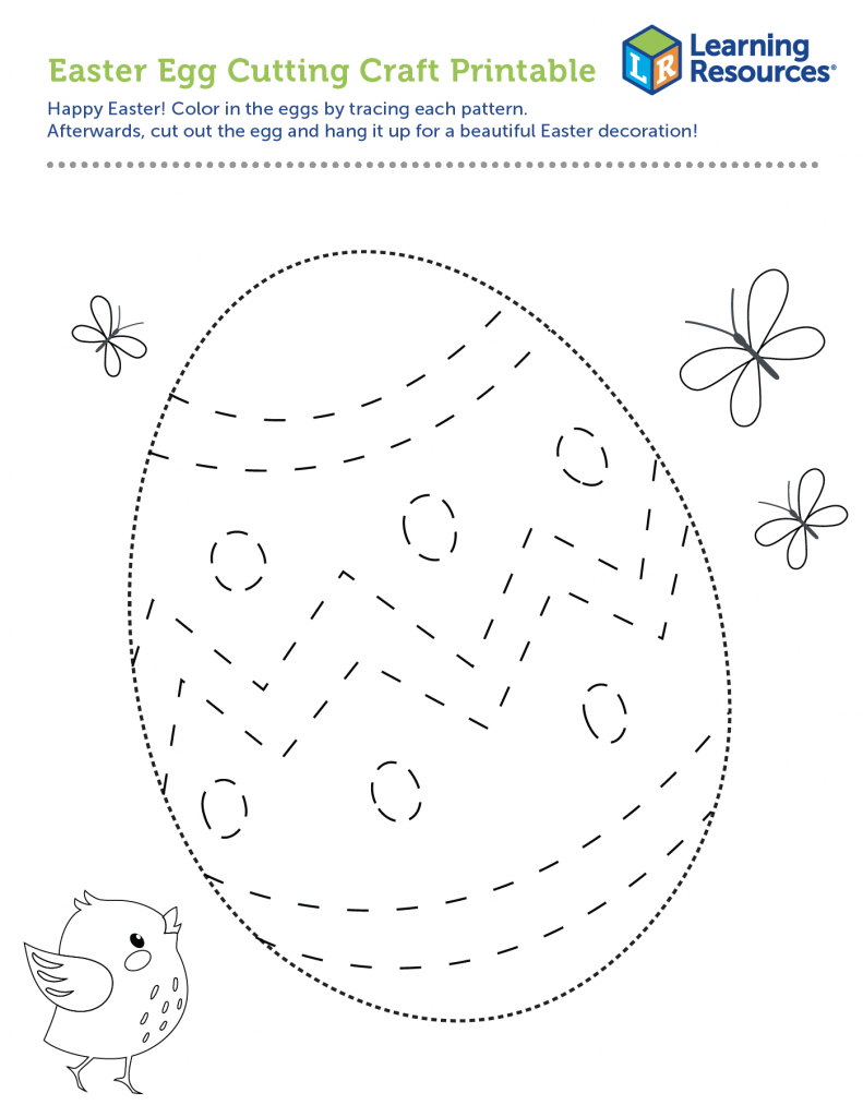 Easter egg tracing printable