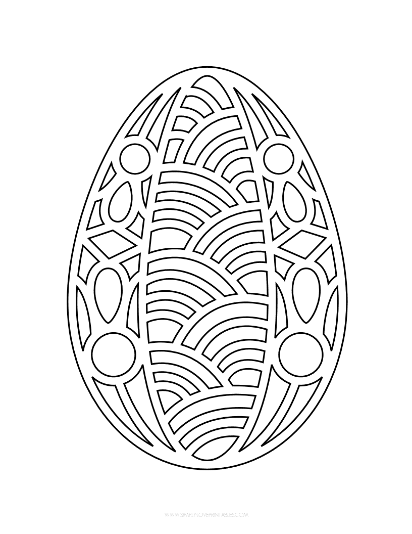 Free printable easter egg coloring pages simply love printables