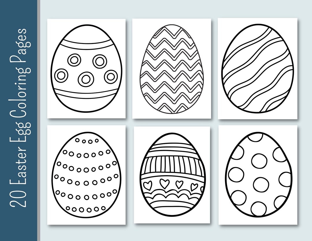 Easter egg coloring pages variety coloring printable coloring pages easter eggs kindergarten preschool easter spring