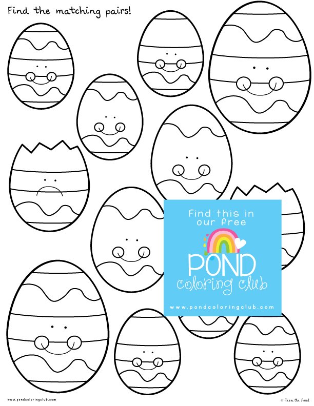 Easter â pond coloring club