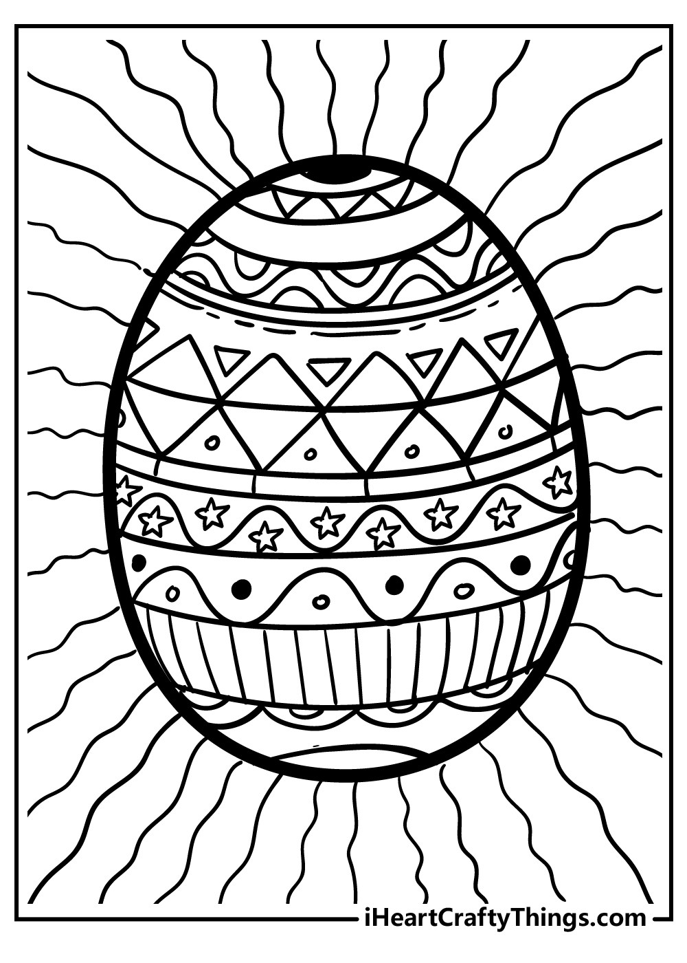 Easter egg coloring pages free printables