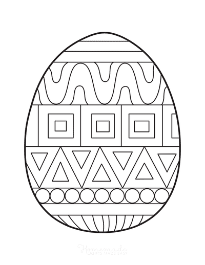 Easter egg coloring pages free printable templates