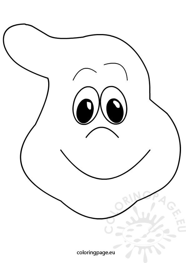 Printable ghost face coloring page