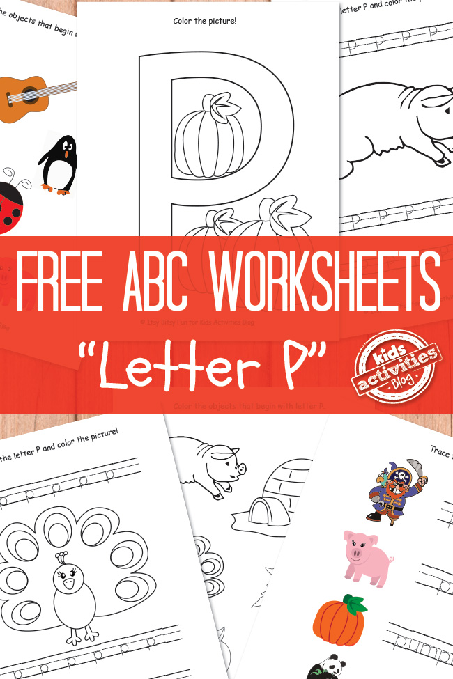 Free letter p worksheets for preschool kindergarten kids activities blog
