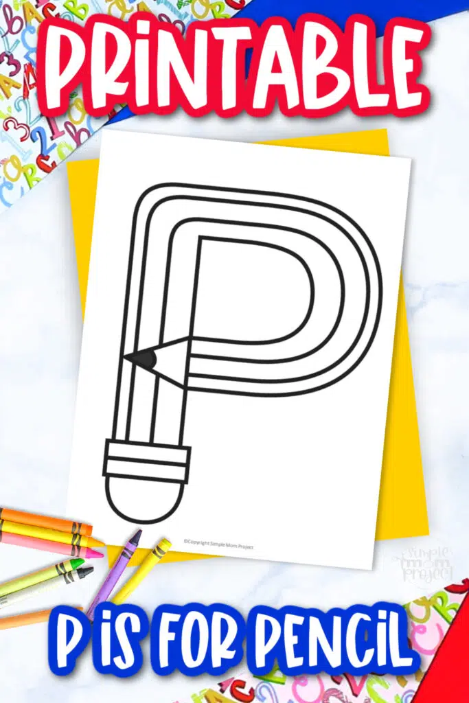 Free printable letter p coloring page â simple mom project
