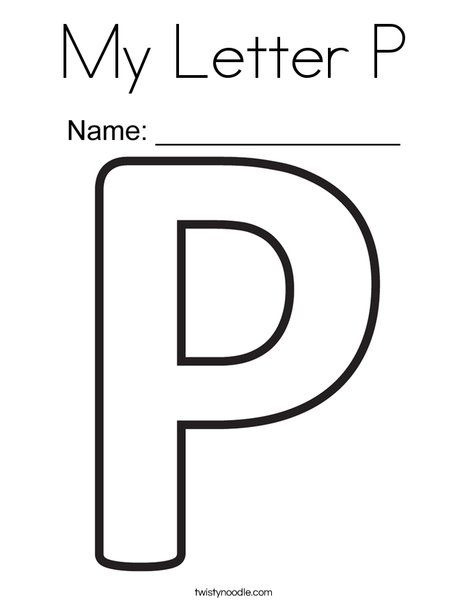 My letter p coloring page letter p letter p activities lettering